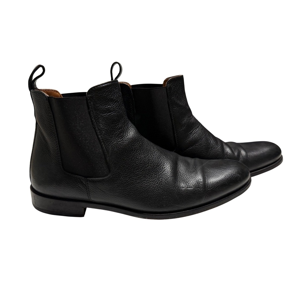 Taft Jude‎ Black Pebbled Leather Chelsea Boots Mens Size 43 Handcrafted in Spain
